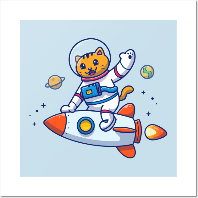 Astronaut Cat Wall Art by Catalyst Labs